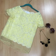 Yellow Lace Top