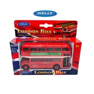 WELLY 1:72 (5 Inch) METAL DIE-CAST DOUBLE DECKER LONDON BUS (ENGLAND VINTAGE BUS) MODEL 99930HW
