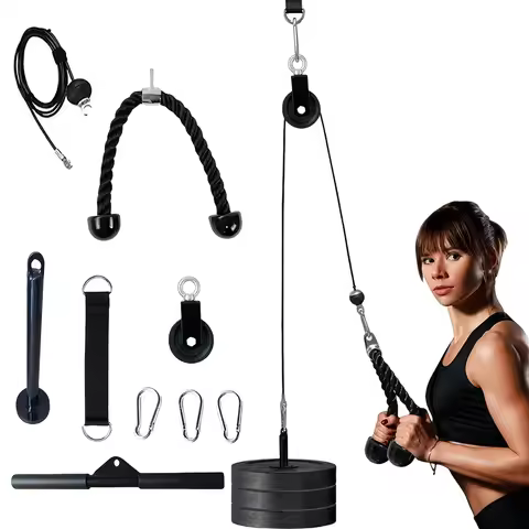9 Pieces/Set Of Pulley Rope Fitness Equipment, Arm Strength Trainers, Home Exercise Equipment Set, F