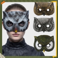 Halloween, topeng burung hantu, topeng haiwan, busa PU, alat peraga cosplay, topeng karnival, alat p