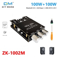 ZK-1002T 100% ของแท้บอร์ดเครื่องขยายเสียง AUX 2*50W บลูทูธ5.0ช่อง2.0ช่องแผงเครื่องขยายเสียงสเตอริโอพ
