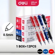 Deli Axceed Gel Pen 0.5mm Bullet Tip Smooth Writing All Day Comfort Office School Supplies 中性笔 Ball
