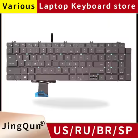 Replacement US/RU Russian Laptop Keyboard For DELL Precision 7560 7750 7770 7550 7760 P44E 0P2RFG 09