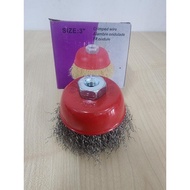 CRIMP WIRE CUP BRUSH STAINLESS STEEL 75MM MULTI THREAD