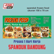 spanduk frozen food / plang usaha frozen food ukuran 150 x 70 cm