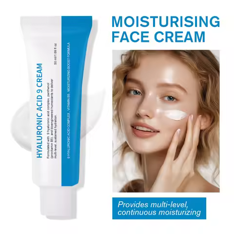 Hyaluronic Acid 9 Cream Complex Vitamin B5 Deep Hydration Anti-Aging Soothes Irritation Accelerates 
