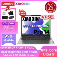 Lenovo Xiaoxin Pro 14 AI Laptop Intel Arc Graphics Intel Core Ultra 5  16GB/32GB LPDDR5X 1T SSD 14-Inch 120Hz Screen Notebook PC