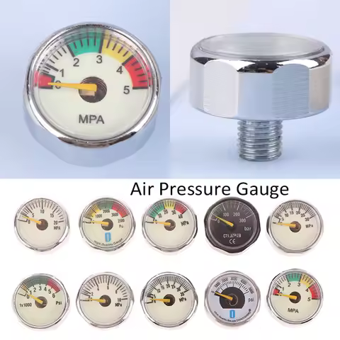 M10 M8 Air Mini Micro Pressure Gauge Manometer Thread 5MPA 10MPA 20MPA 30MPA 35MPA 40MPA 300BAR 3500