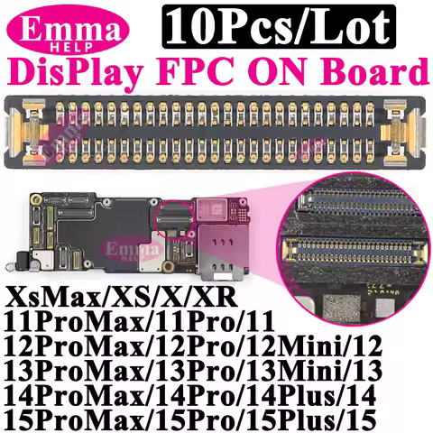 10Pcs LCD Display FPC Connector On Motherboard Screen Logic Board For iPhone 14 13 15 Pro Max Plus 1