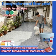 12 in 1 Epoxy sand floor paint Self-leveling water epoxy floor paint Formaldehyde-free cat lantai ep