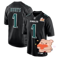 2025 Super Bowl LVX Men's NFL Philadelphia Eagles Jalen Hurts Black Limited American Football Jersey
