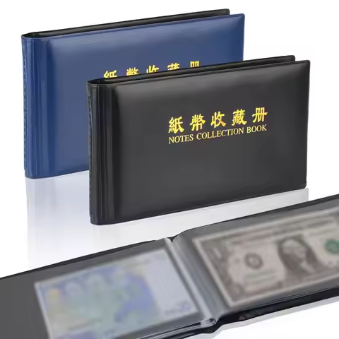 30 Pages Paper Money Collection Album Portable Cash Storage Book for Coin and Banknote Collecting Ea