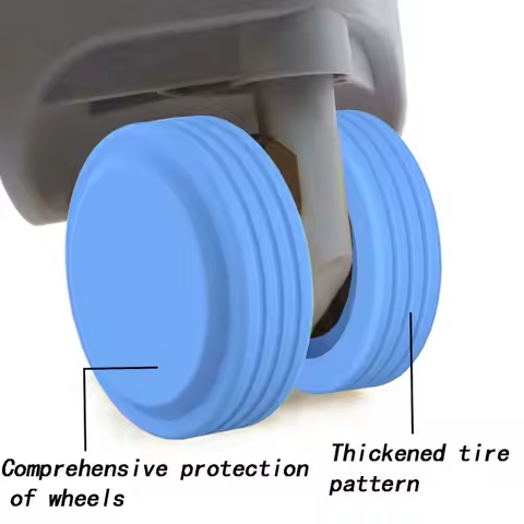 8Pcs Luggage Wheels Protector Rings Silicone Luggage Accessories Wheels Cover For Most Luggage Reduc