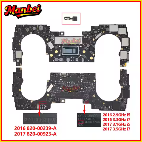 2016 2017 Laptop Logic Board 820-00239-A 820-00923-A For MacBook Pro 13" A1706 Motherboard With Touc