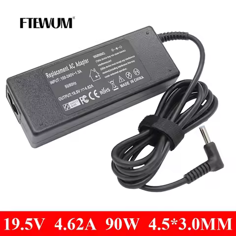 Laptop Charger 19.5V 4.62A 90W 4.5*3.0mm AC Power Adapter For HP Pavilion 14 15 Envy 17 17-j000 15-e