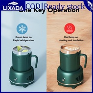 LIXADA แก้วระบายความร้อนทำความร้อนเร็วเก็บความเย็นถ้วยไฟฟ้า USB สีเขียวสำหรับใส่กาแฟ