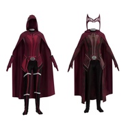 Scarlet Cosplay Witch Maximoff Wanda Vision Cosplay costume head and pants full Hallow accessories c