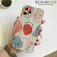 HP REALME C51 2023 - Softcase Pro Camera Bumper Protector Silicone Tpu Case Macaron Motif - Camera P