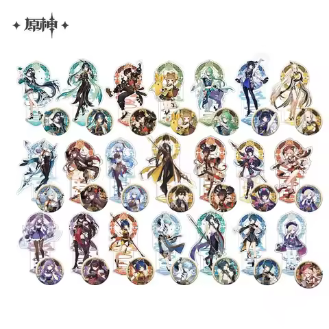 Sunsyea Genshin Impact Official Merch miHoYo Original Authentic Liyue Series Badge Acrylic Stand Xia