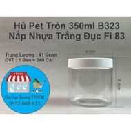 350ml Round Pet Plastic Jar B323 Opaque White Plastic Lid Fi 83