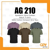 AG210 Premium Cotton 210gsm T-Shirt Unisex Siro Compact Tshirt  - Group【A】