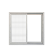 Global House WELLINGTAN หน้าต่างอะลูมิเนียม บานเลื่อน SS WGCW1211-2P 120x110ซม. สีขาวลายไม้ พร้อมมุ้