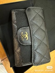 情人節禮物CHANEL card holder 魚子醬卡包荔枝牛皮