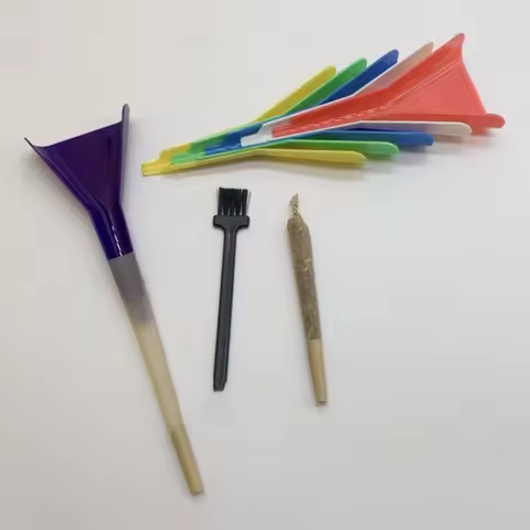 Pre Rolled Cones Loader Funnel Tool Set Including 1pcs Cone Loader and 1pcs Cleaning Brush Grinder B