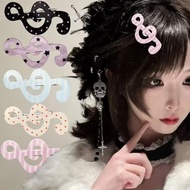 1/2/5Pcs New Polka Dot Music Symbol Hair Clip Cute Sweet Girl Star Musical Symbol Wing Hair Clip Duc