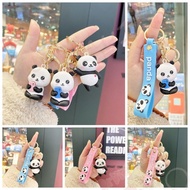 JEREMY1 Cute Anime Panda Car Key Chain, PVC Animal Cartoon Anime Panda Keychain, Cute Jewelry Cartoon Panda Lovely Panda Bag Pendent Christmas Gift