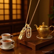 Live Streaming Model 18k Gold Same Style Vajra Ancient Method Pixiu Necklace New Chinese Style Tag W