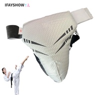 IFAYSHOW Groin Cup, Thickening PU Leather Groin Guard, Polyester Cloth Groin Protection Gear