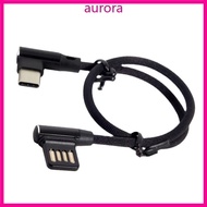 Auro Durability USB C Type C Angled 90Degree Data Cable 15Cm 5 91inch For Phones Tablets Fast Chargi