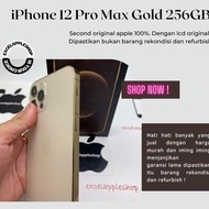 iphone 12 pro max 256gb gold fullset second terawat