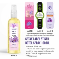 Cetak Stiker Label Botol Spray 100 ml edisi Facemist, Free Desain