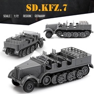 4D Model 1/72 World War II German Army SDKFZ7 Half-Track Armored Trooper Chariot Plastic Assembled M