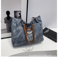Casual Versatile Women's Bag New Fashion Commuter Quality Polyester XL Tote Bag with Zipper for Leis