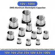 10v 16v 25v 35v 50v 63v 100v 1uf 4.7uf 10uf 22uf 47uf 100uf 220uf 330uf 470uf 680uf 1000uf SMD Alumi