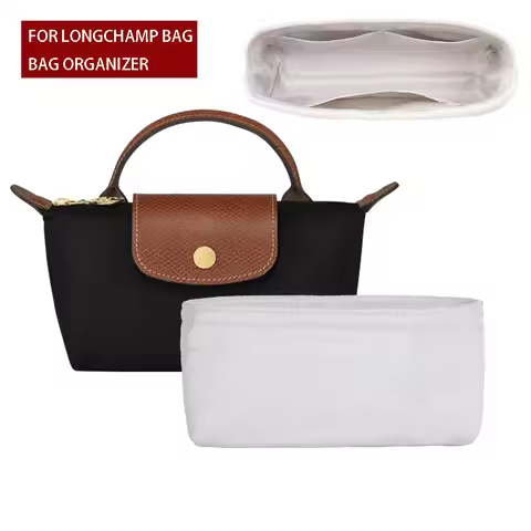 New Bag Organizer For Longchamp Mini Bag Storage Bag The Liner Bag Felt Flannel Purse Insert Handbag