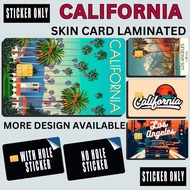 CALIFORNIA - STICKER SKIN CARD FOR ATM, CREDIT, DEBIT , BEEP CARD