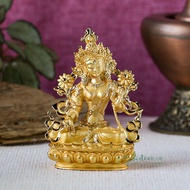 [Jianan Buddhist Cultural Relics] White Tara Two-Color Gilt (9.5cm) Solemn Like Dharma Statue Tool P