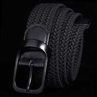 Men's Woven Belt, Elastic Stretch Rubber Belt for Men, Trendy Fashion 2024