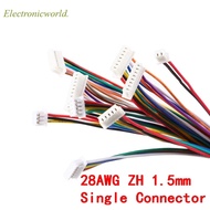 10pcs ZH 1.5mm Wire Cable Connector DIY ZH1.5 JST 2p 3p 4p 5p 6p-12pin Electronic Line Single End 28