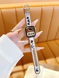 KVZUVUU | สายหนัง совместимый с Apple Watch для S10 S9 S8 S11 ดีไซน์การ์ตูนน่ารัก