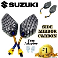 SUZUKI AVENIS 125 / 2TONE MINI SIDE MIRROR THAILAND QUALITY SHORT STEM ACCESSORIES / COD
