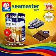 SYK Seamaster Super Glo 6600 (5 Liter) High Gloss Finish Cat Minyak Wood Paint Metal Paint Cat Kayu 