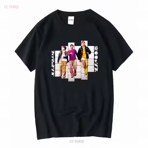 Fishmans Kuuchuu Camp Squares T Shirt Black Size S to 5XL USA vintage Washed Casual Versatile homme 