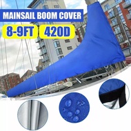 420D Waterproof Sail Cover 3/3.5M Mainsail Boom Boat Cover Anti UV Wind Sunshade Snow Cover Blue For