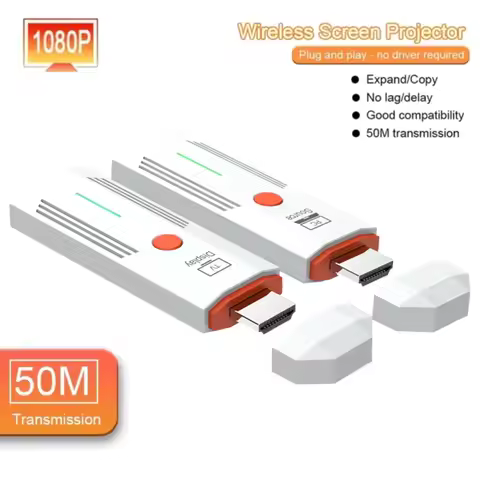 HDMI-compatible 50M 1080P 5G Wireless Transmission Video TX&RX Extender Display Adapter Cable Screen