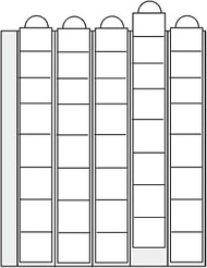 2 x SAFE 7395 Premium Coin Sleeves – Coin Sheets – Supplementary Sheets + Black ZWL for 5 Complete E